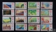 Lot82-35： J.8 五年計(jì)劃 16枚全 微黃 背膠 16-9有折，票面有損 中上品